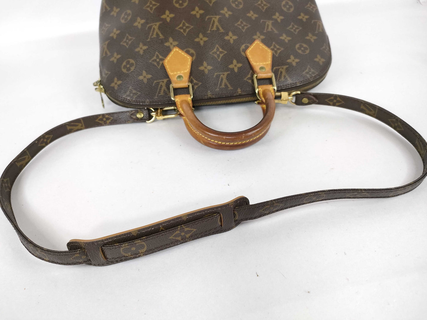 Louis Vuitton Vintage Alma Monogram Canvas, Brown, Canvas, Handbag