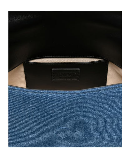 Jacquemus Le Bambino Flap Shoulder Bag Denim, BLUE, DENIM_JEANS, Handbag