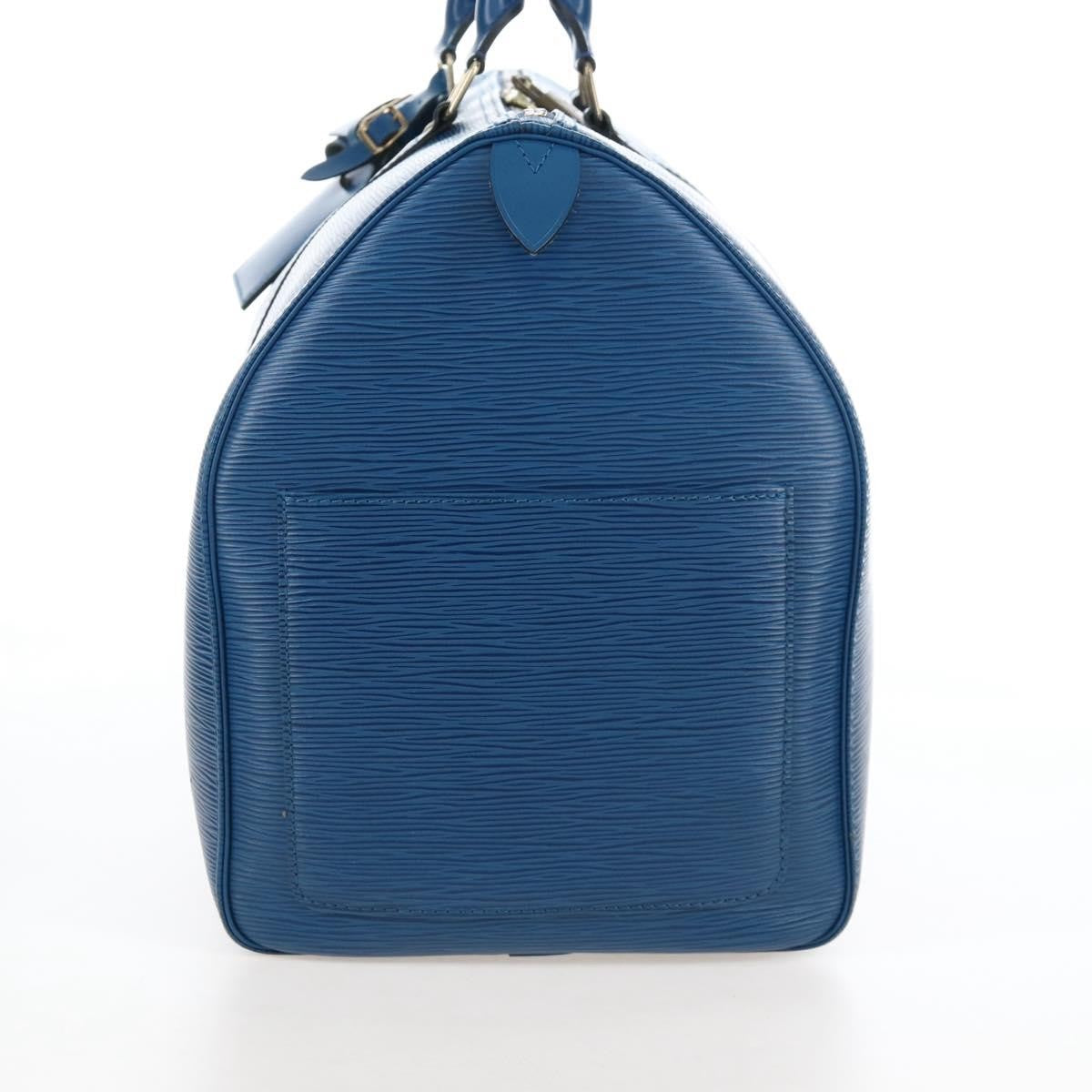 Louis Vuitton Keepall Epi Leather, Blue, Leather, Travel Bag