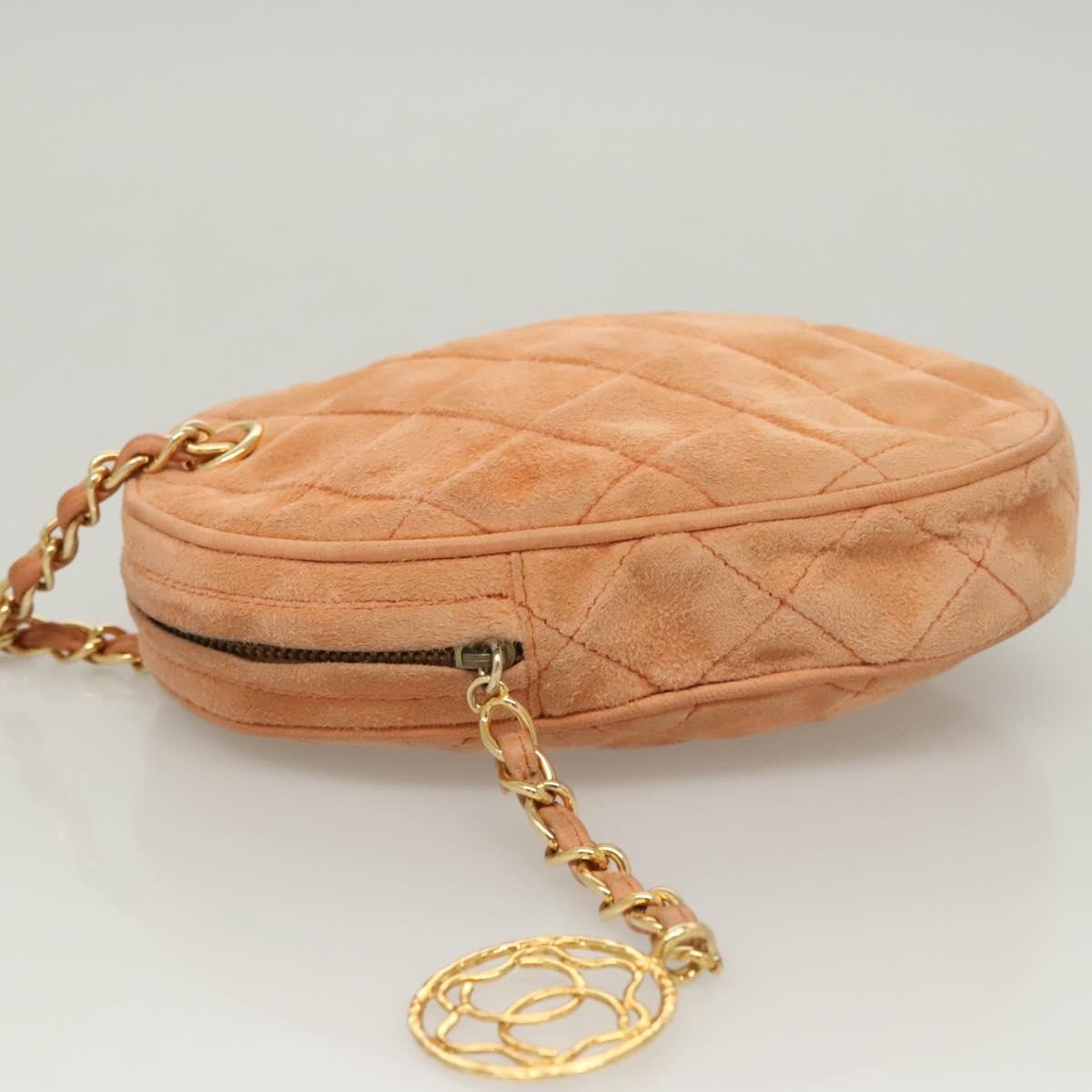 Chanel Vintage Clutch Suede, Orange, Suede, Clutch
