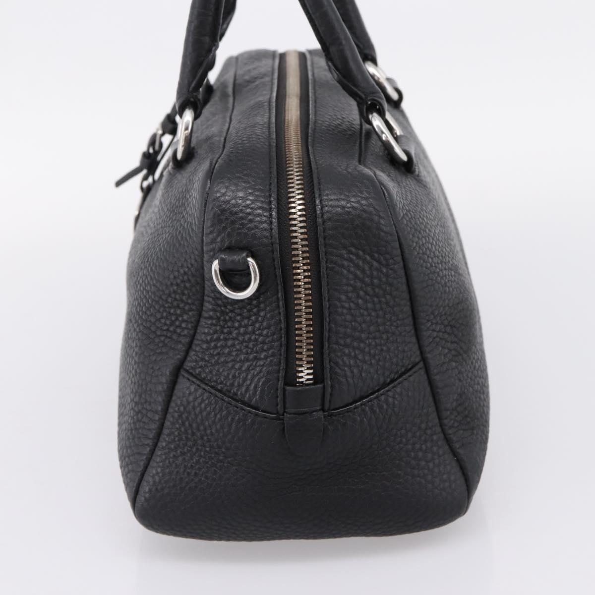 Prada Convertible Zip Satchel Vitello Daino, Black, Leather, Handbag