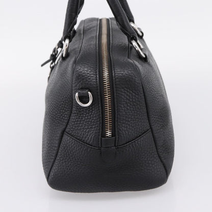 Prada Convertible Zip Satchel Vitello Daino, Black, Leather, Handbag