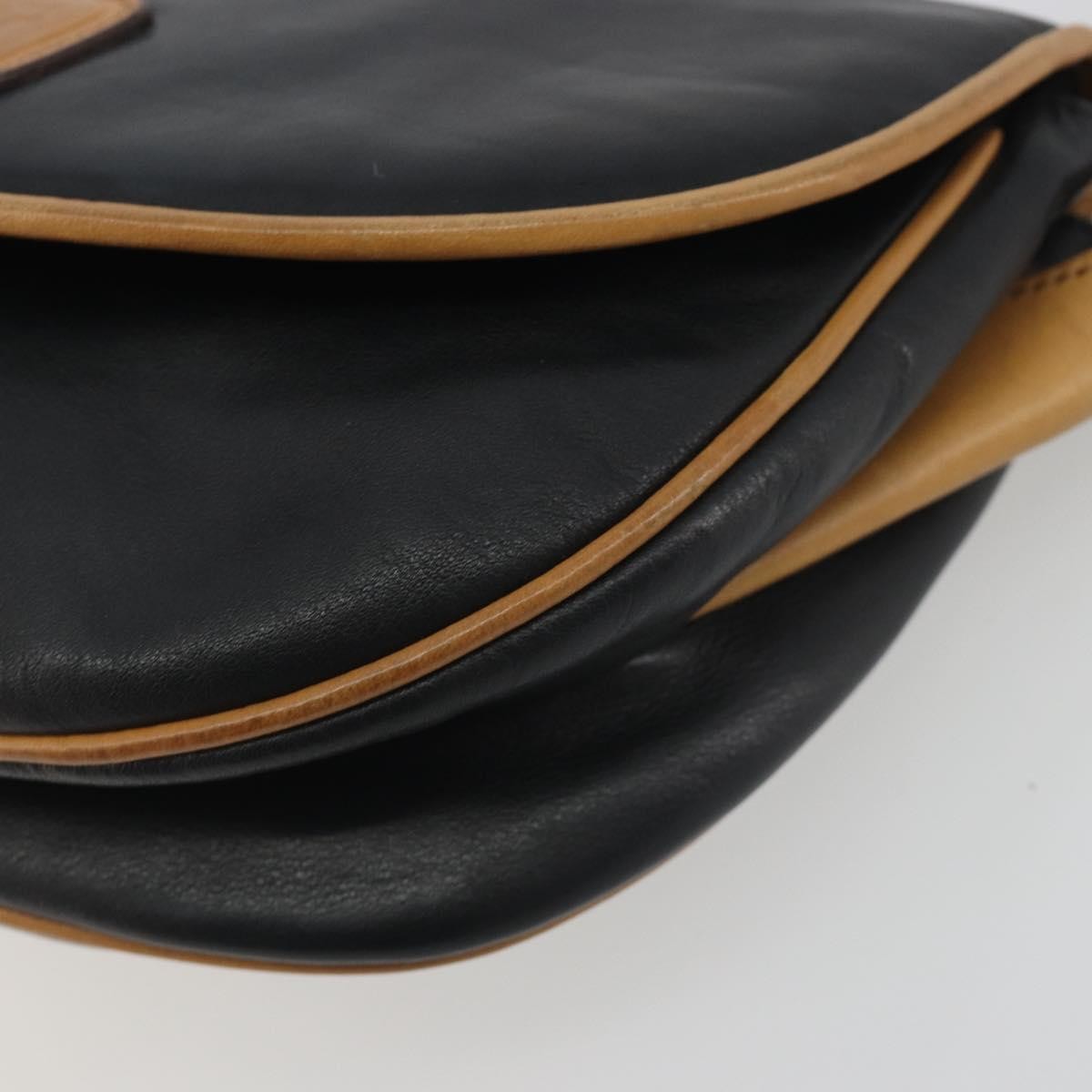 Celine Vintage Leather, Black, Leather, Shoulder Bag