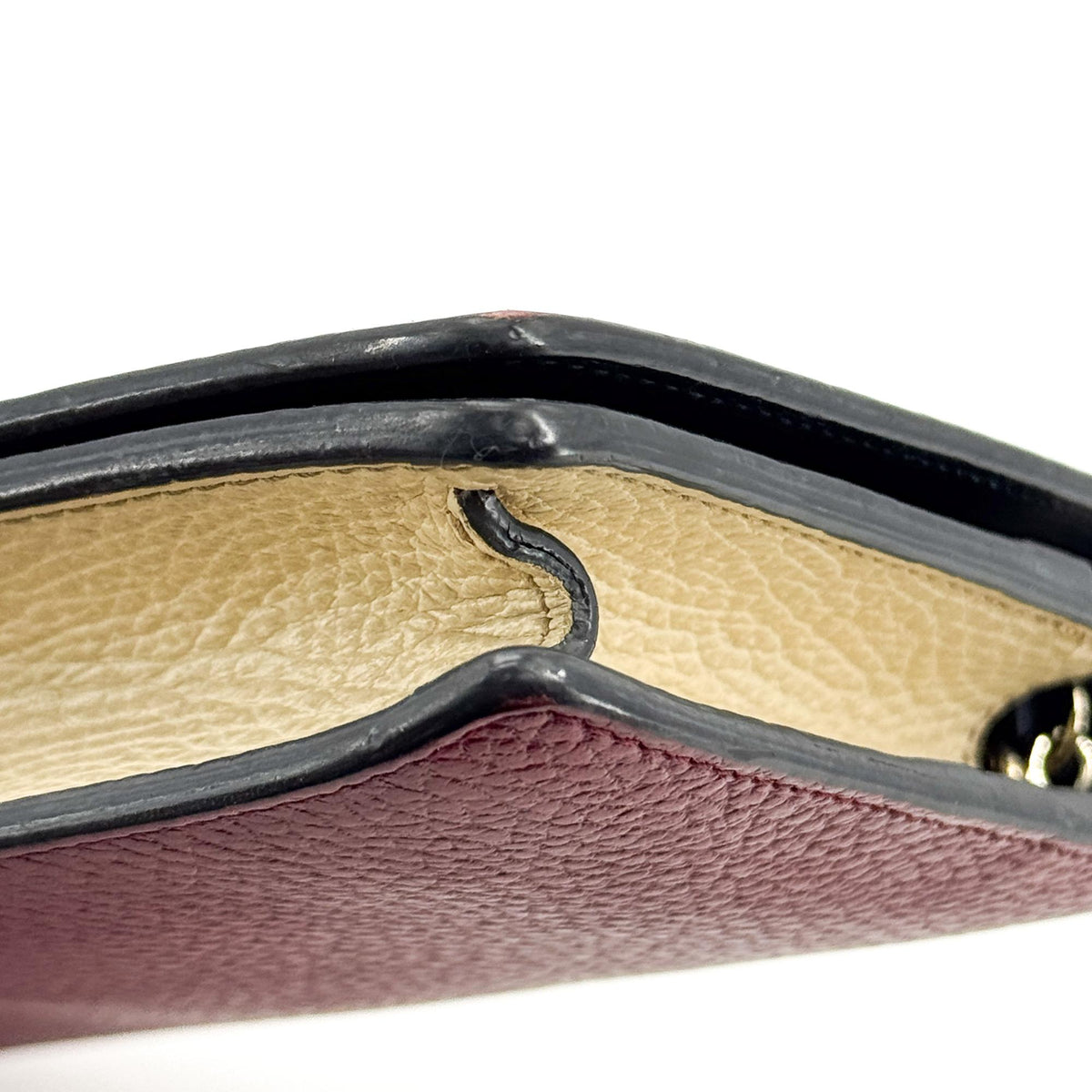 Gucci Soho Wallet on Chain Leather, Red, Leather, Crossbody Bag