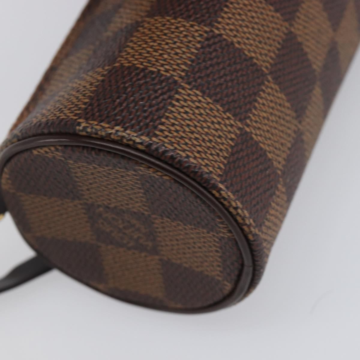 Louis Vuitton Papillon Pochette Damier Ebene, Brown, Canvas, Clutch