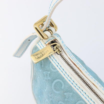 Celine C Macadam Suede, Turquoise, Suede, Handbag