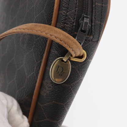 Christian Dior Vintage Honeycomb Canvas and Leather, Black, Canvas, Shoulder Bag