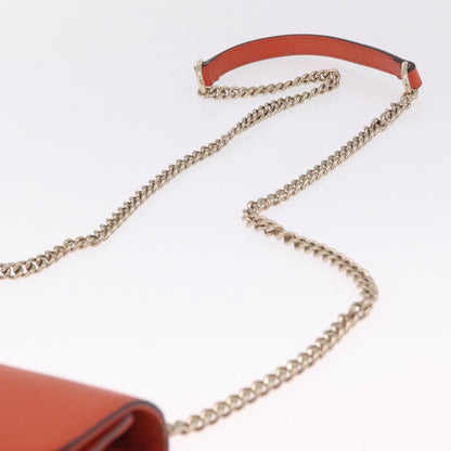 Gucci Interlocking Leather, Orange, Leather, Shoulder Bag
