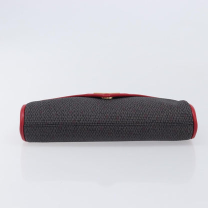 Saint Laurent Vintage Clutch Canvas, Gray, Canvas, Clutch
