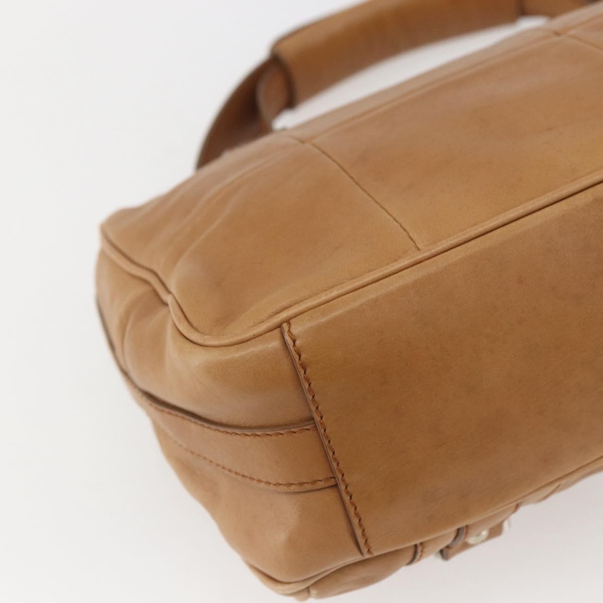 Salvatore Ferragamo Gancini Leather, Brown, Leather, Shoulder Bag