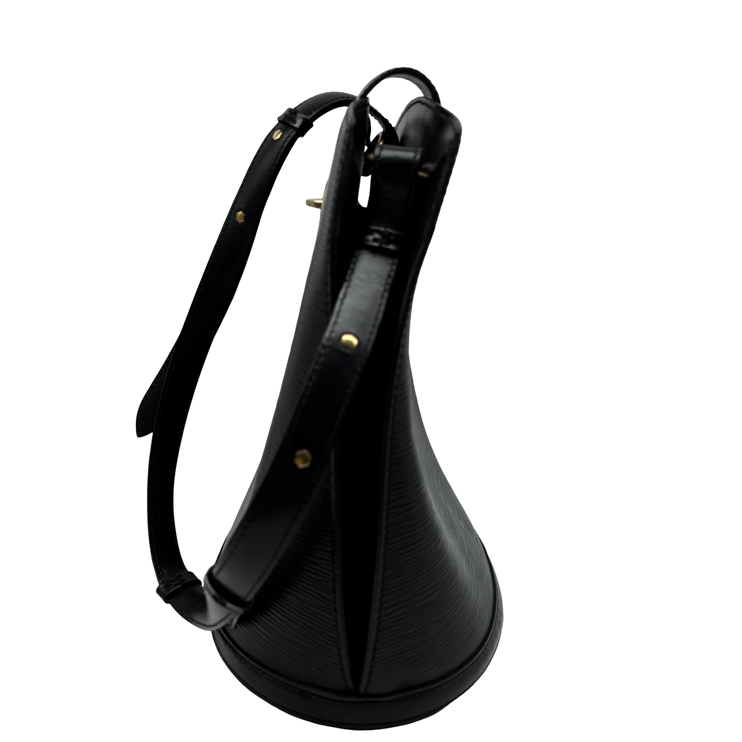 Louis Vuitton Cluny Epi, Black, Leather, Shoulder Bag