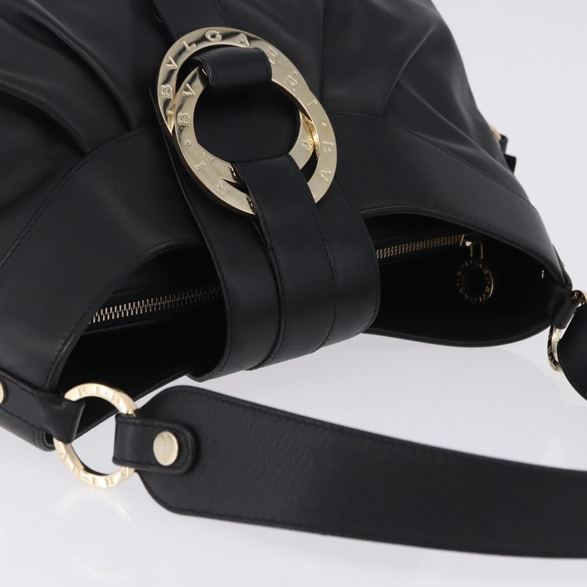 Bvlgari Chandra Hobo Leather, Black, Leather, Handbag