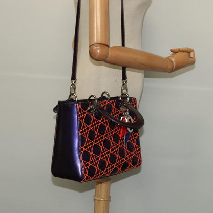 Christian Dior Lady Dior, Purple, Leather, Handbag