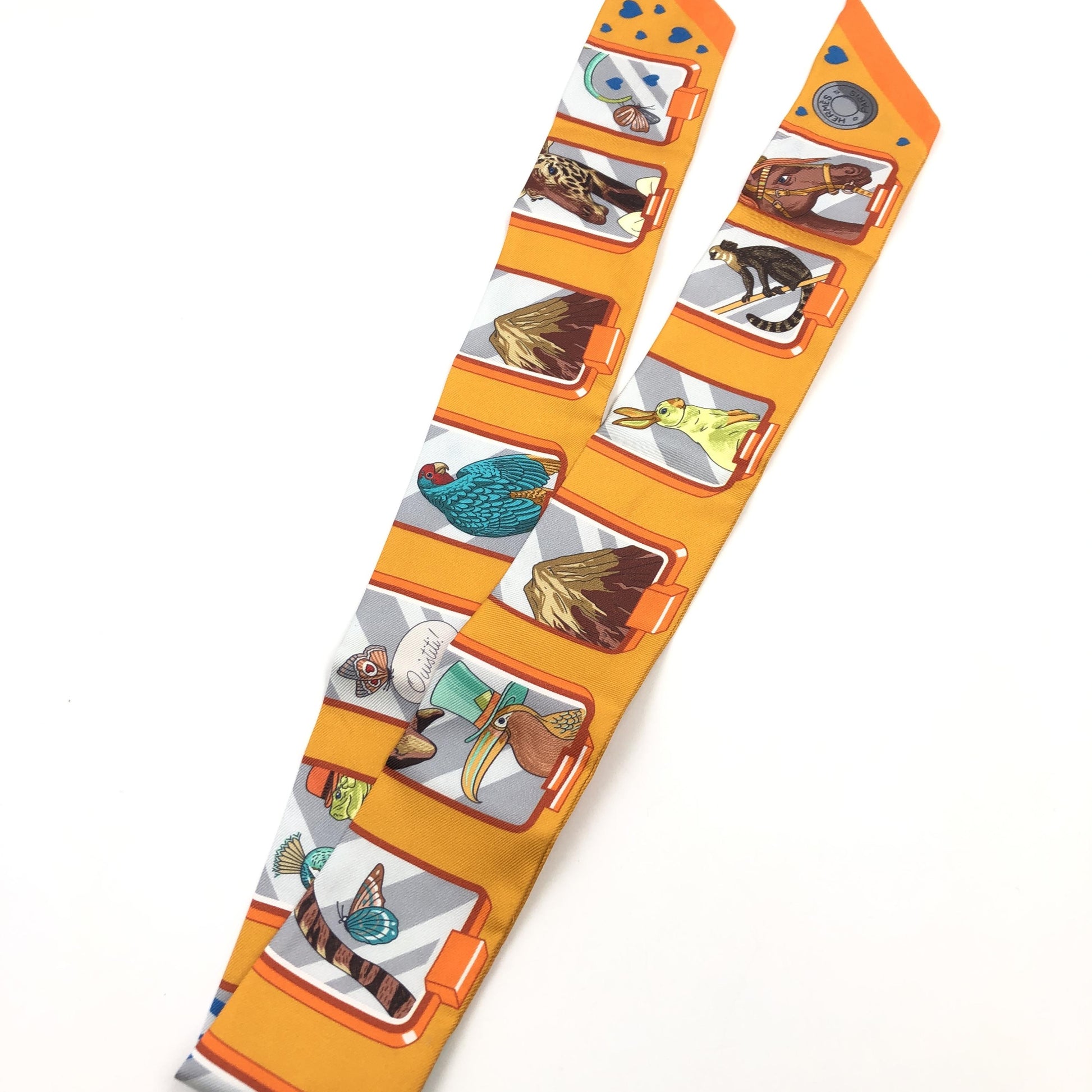 Hermes TWILLY SCARF Silk, Orange, Silk, Scarf