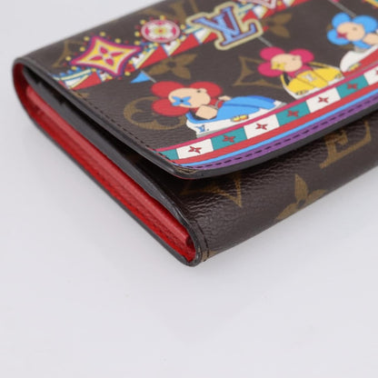 Louis Vuitton Sarah Wallet NM Limited Edition Vivienne Xmas Monogram Canvas, Brown, Canvas, Wallet