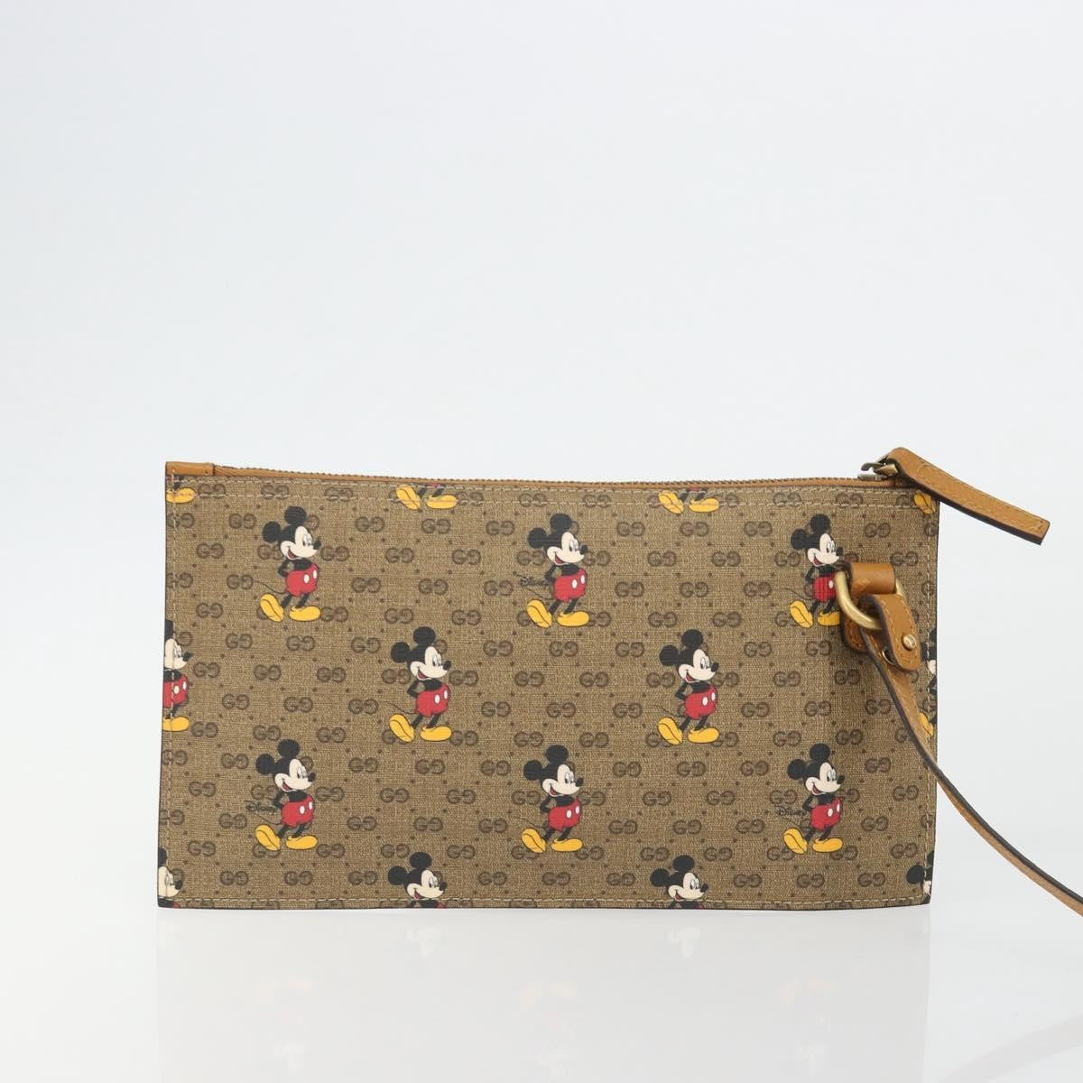 Gucci Disney Mickey Mouse Soft Open Printed Mini GG Coated Canvas, Beige, Canvas, Tote Bag
