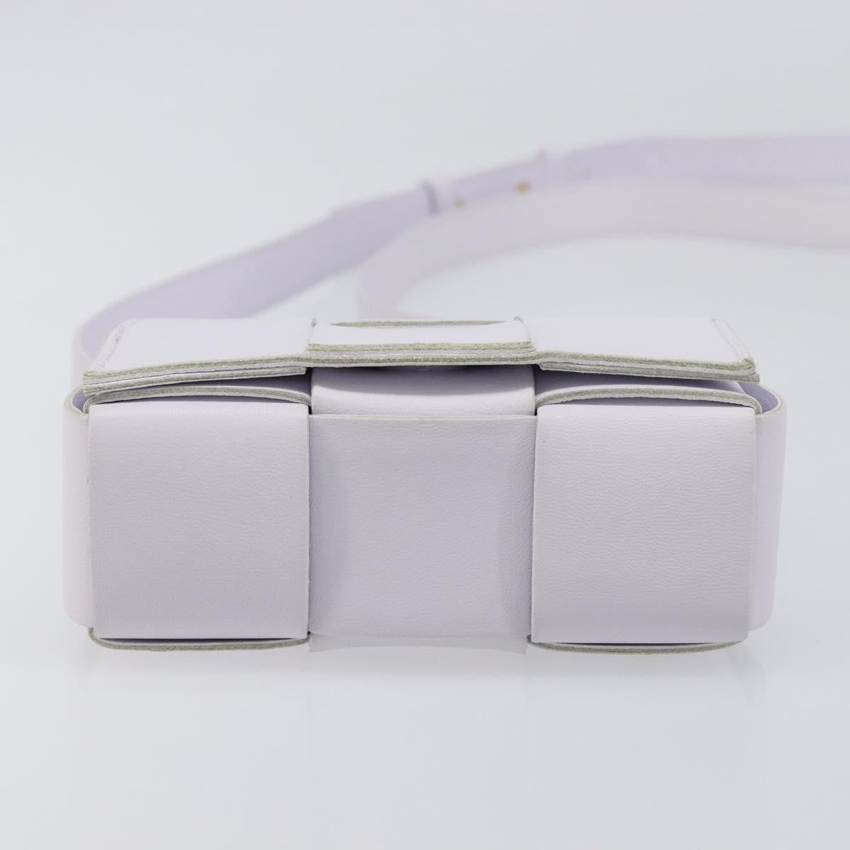 Bottega Veneta Cassette Maxi Intrecciato Leather, White, Leather, Clutch