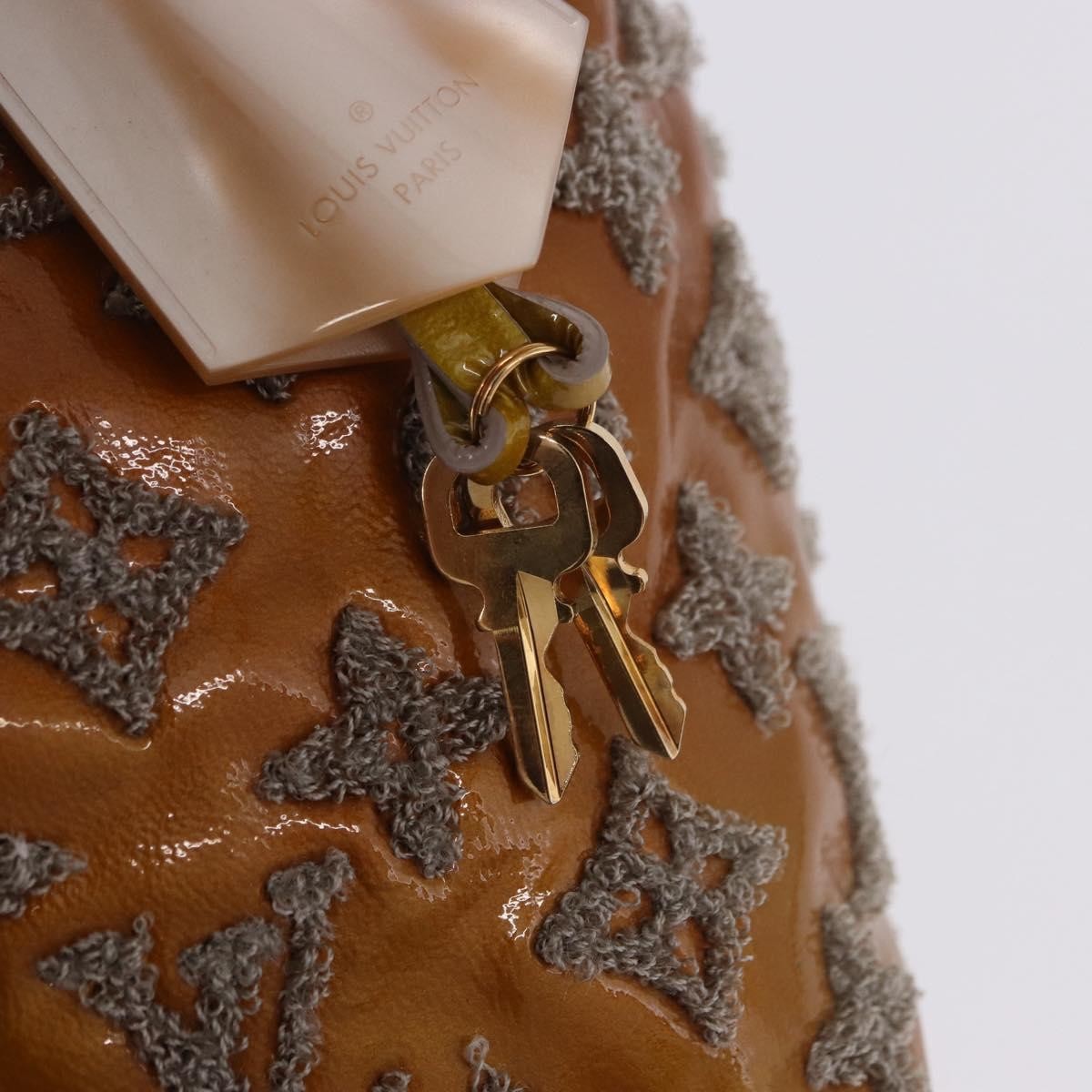 Louis Vuitton Fascination Lockit Patent Lambskin, Brown, Pearl, Handbag