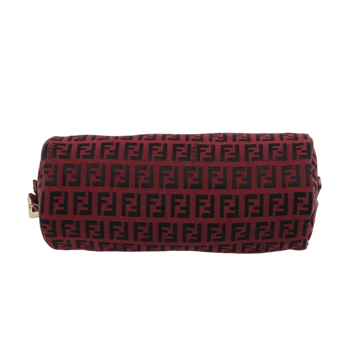 Fendi Vintage FF Zip Zucchino Canvas, Burgundy, Canvas, Shoulder Bag