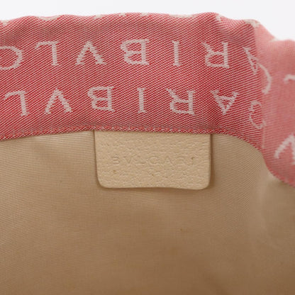 Bvlgari Logomania Canvas, Pink, Canvas, Shoulder Bag