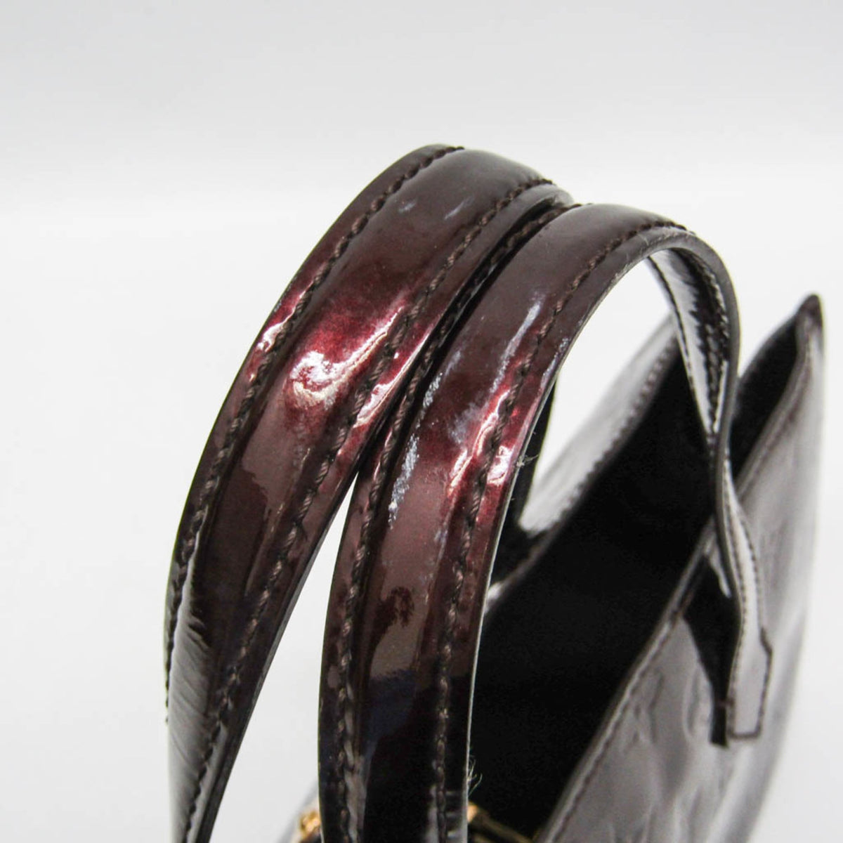 Louis Vuitton Wilshire Monogram Vernis, Burgundy, Patent Leather, Handbag