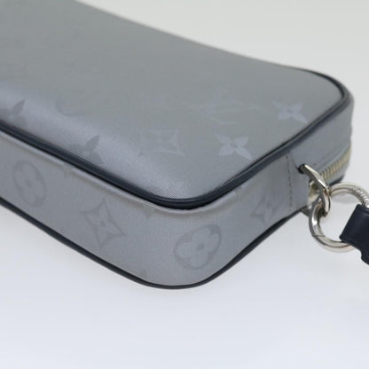 Louis Vuitton Alpha Clutch Limited Edition Monogram Satellite Canvas, Silver, Nylon, Clutch