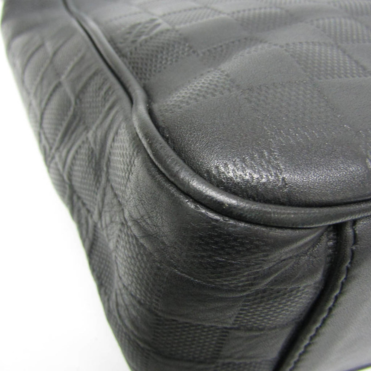 Louis Vuitton Tadao Damier Infini Leather, Black, Leather, Handbag