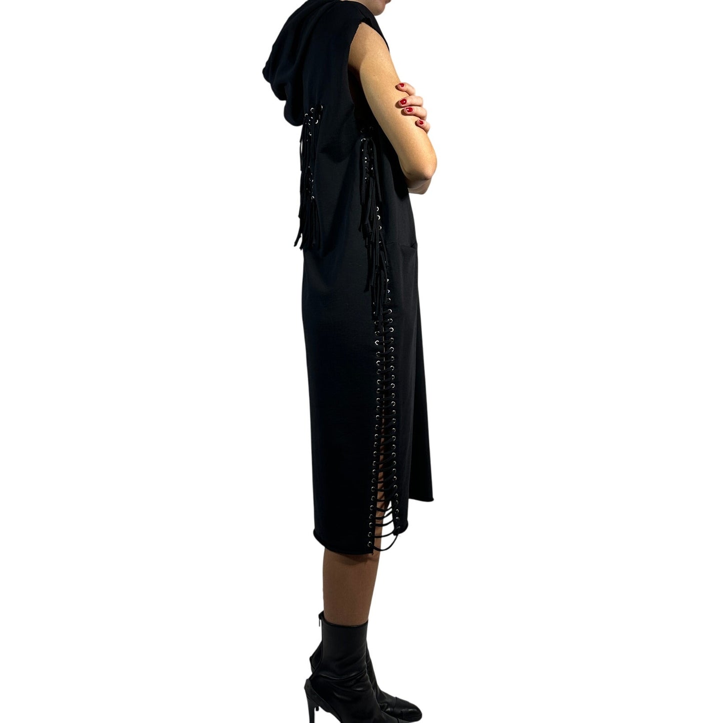 NEW DIESEL Fringe Star Hooded Dress