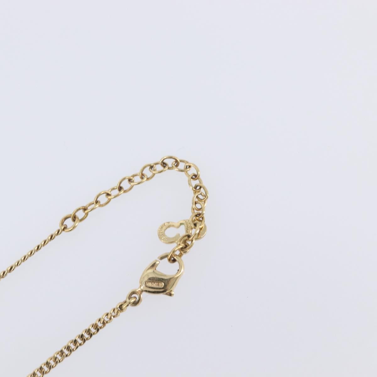 Christian Dior Vintage Logo Pendant Metal, Gold, Metal, Necklace