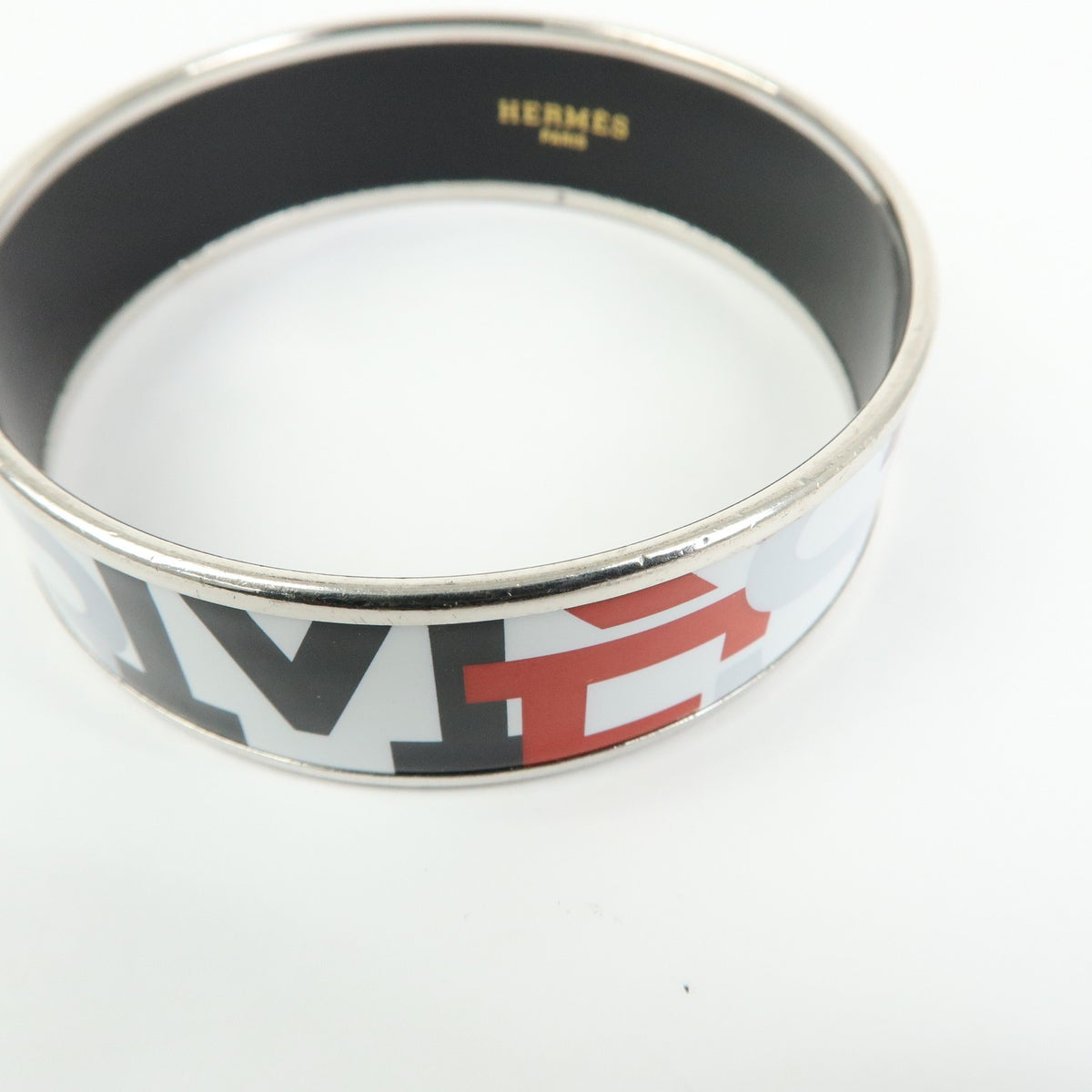 Hermes Bangle Printed Enamel, Multicolour, Metal, Bracelet
