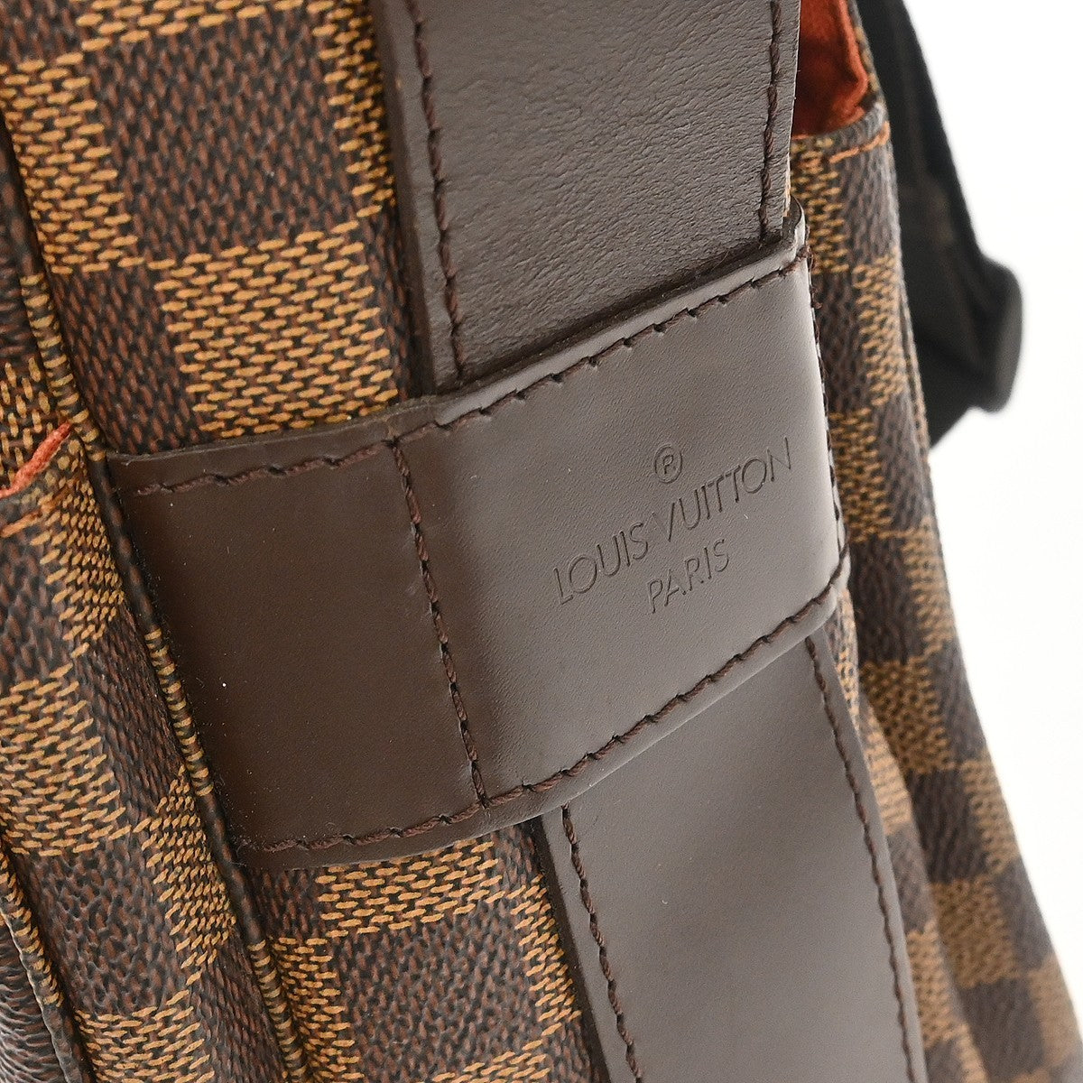 Louis Vuitton Naviglio Damier Ebene, Brown, Canvas, Shoulder Bag