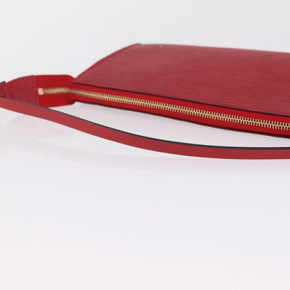 Louis Vuitton Pochette Accessoires Epi Leather, Red, Leather, Clutch