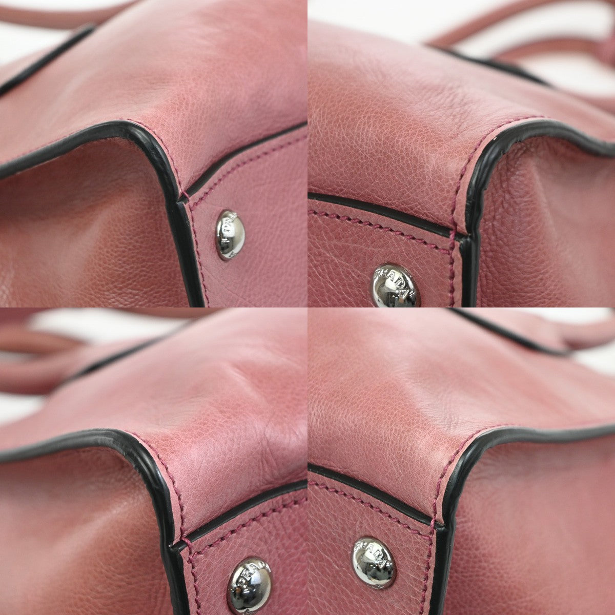 Prada Double Zip Lux Convertible Saffiano Leather, Pink, Leather, Tote Bag