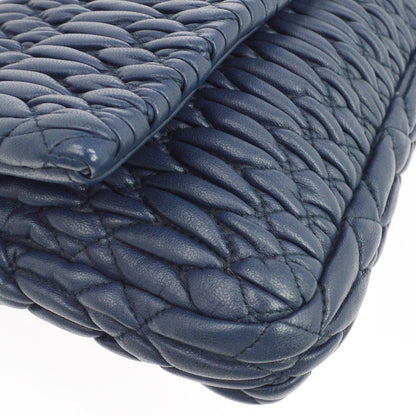 Miu Miu Crystal Clutch Matelasse Leather, Navy, Leather, Clutch