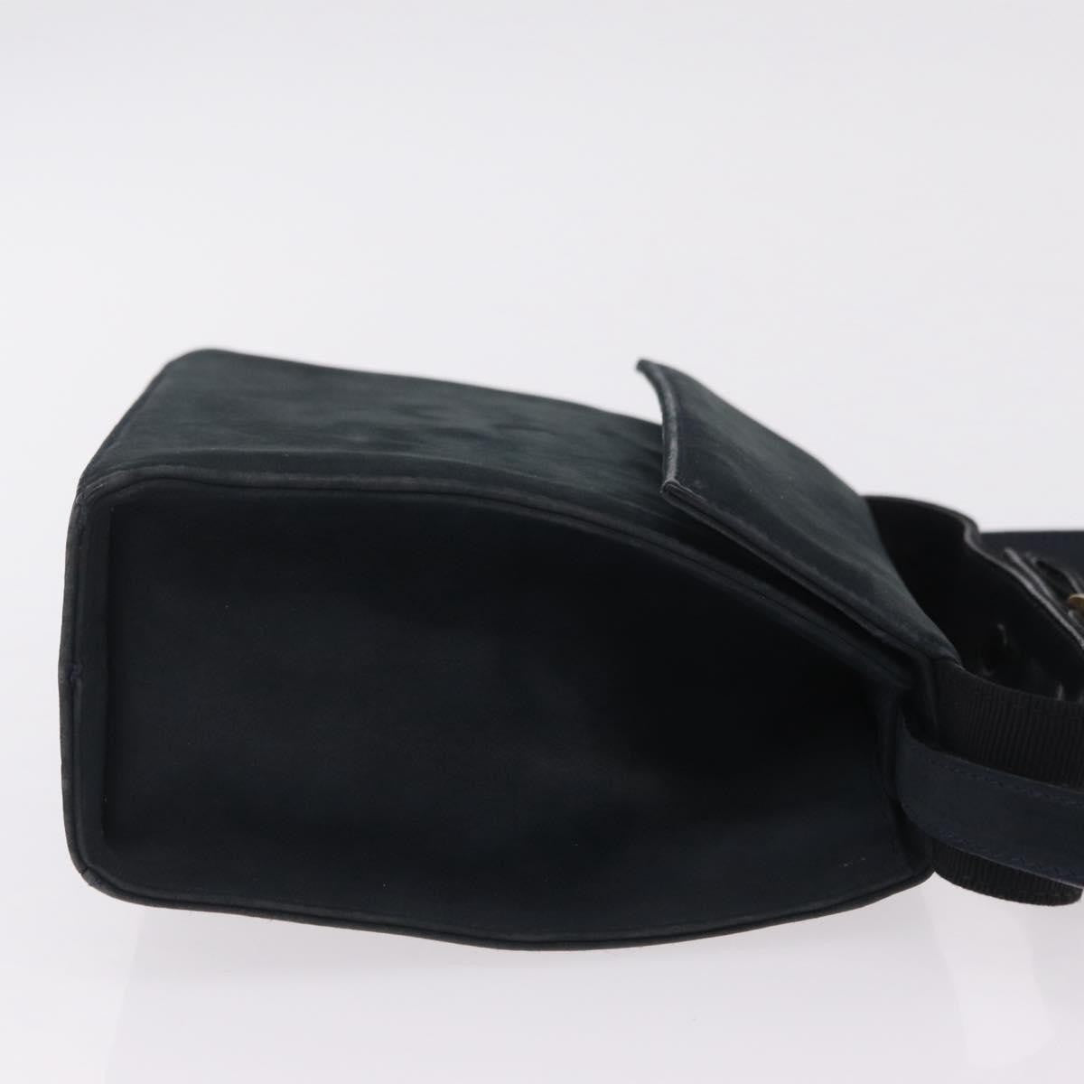 Salvatore Ferragamo Vala Suede, Navy, Suede, Shoulder Bag