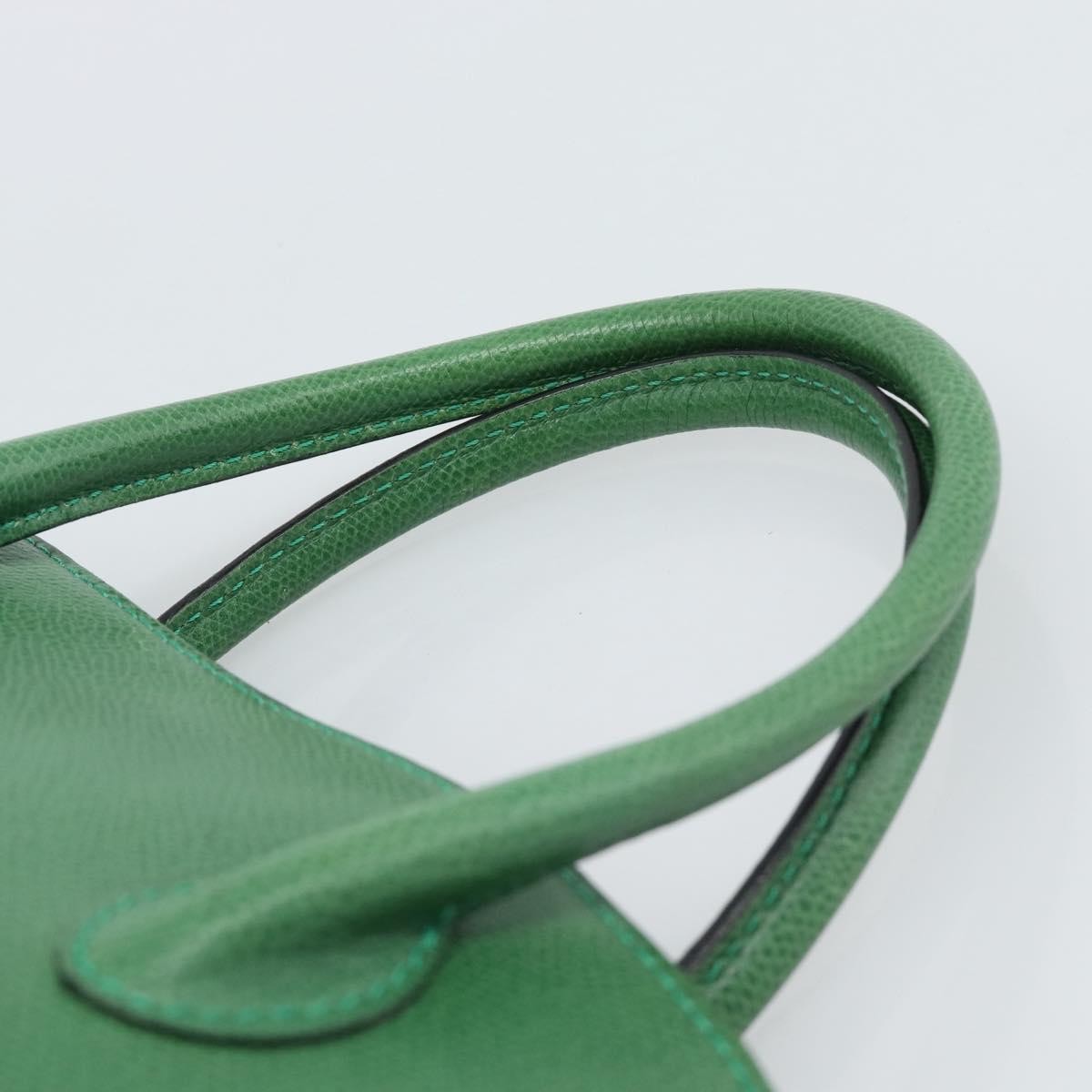 Celine Vintage Convertible Bowler Leather, Green, Leather, Handbag