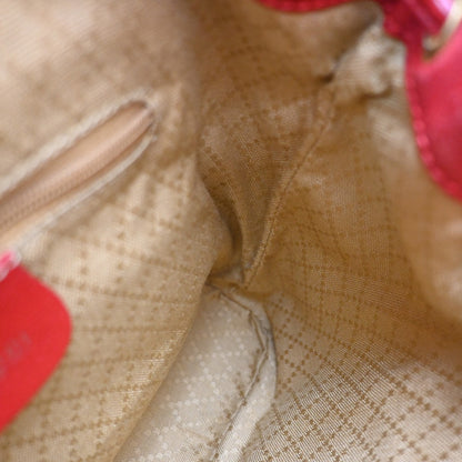 Gucci Vintage Bamboo Leather, Red, Leather, Backpack