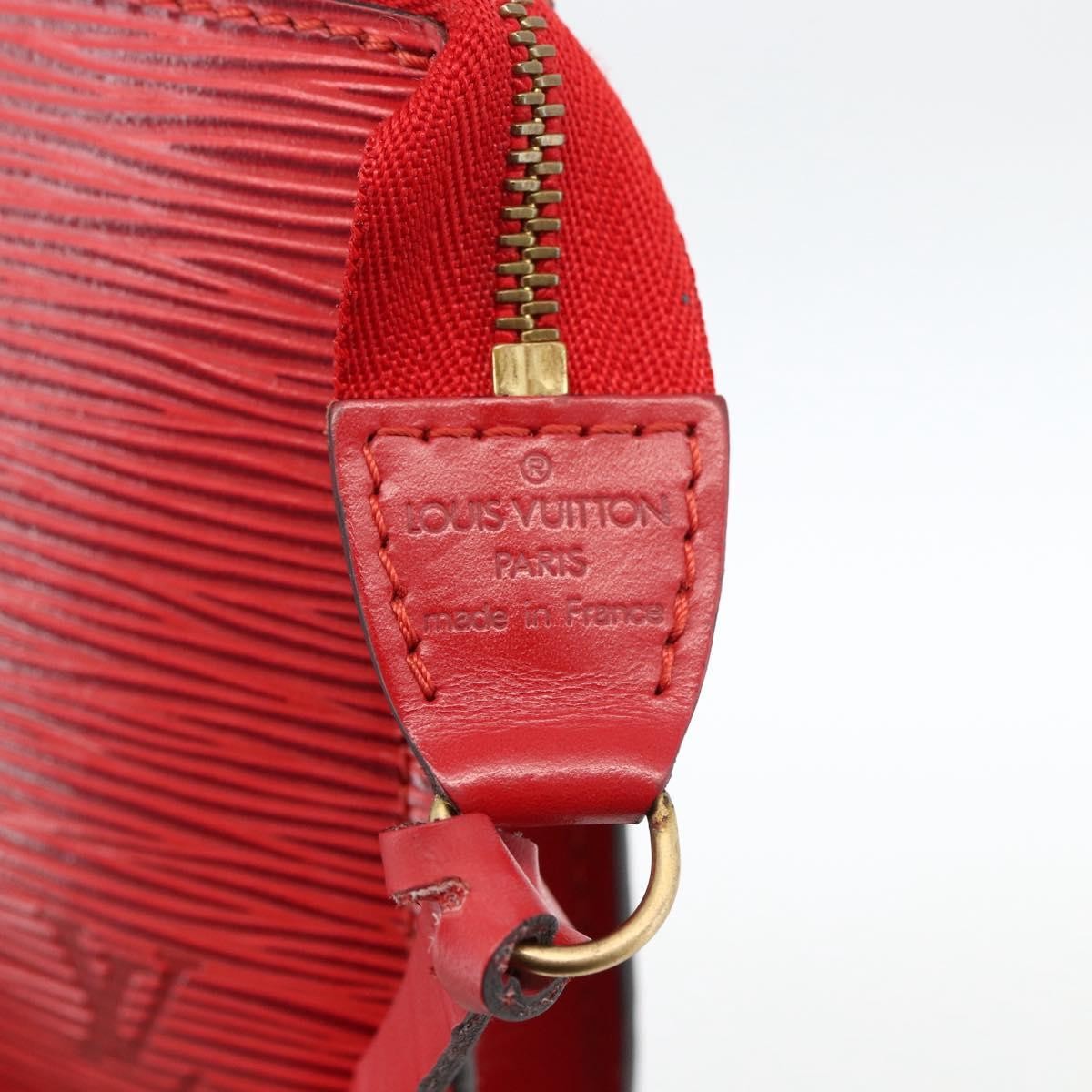 Louis Vuitton Pochette Accessoires Epi Leather, Red, Leather, Clutch