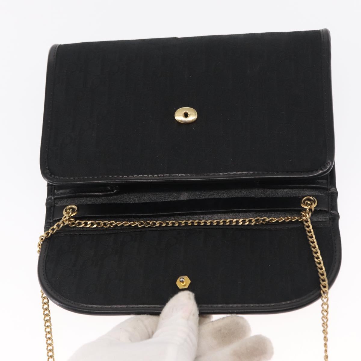 Christian Dior Vintage Trotter Shoulder Bag Canvas, BLACK, CANVAS, Shoulder bag