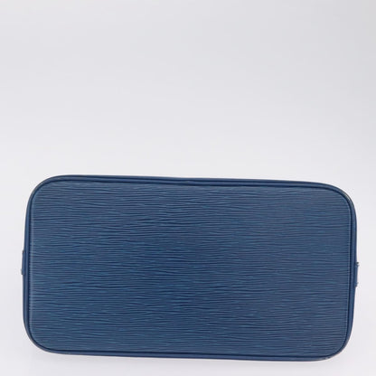 Louis Vuitton Alma Epi Leather, Blue, Leather, Handbag
