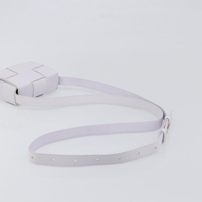 Bottega Veneta Cassette Maxi Intrecciato Leather, White, Leather, Clutch