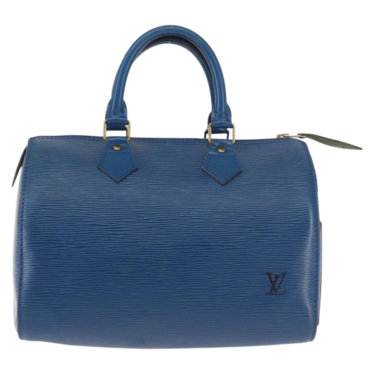 Louis Vuitton Speedy Mini HL Handbag Damier, BLUE, LEATHER, Handbag