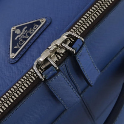Prada Travel Saffiano Leather, Blue, Leather, Travel Bag
