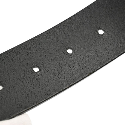 Chanel Plaque Buckle Belt Leather, Black, Leather, Belt