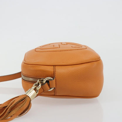 Gucci Soho Disco Leather, Orange, Leather, Shoulder Bag