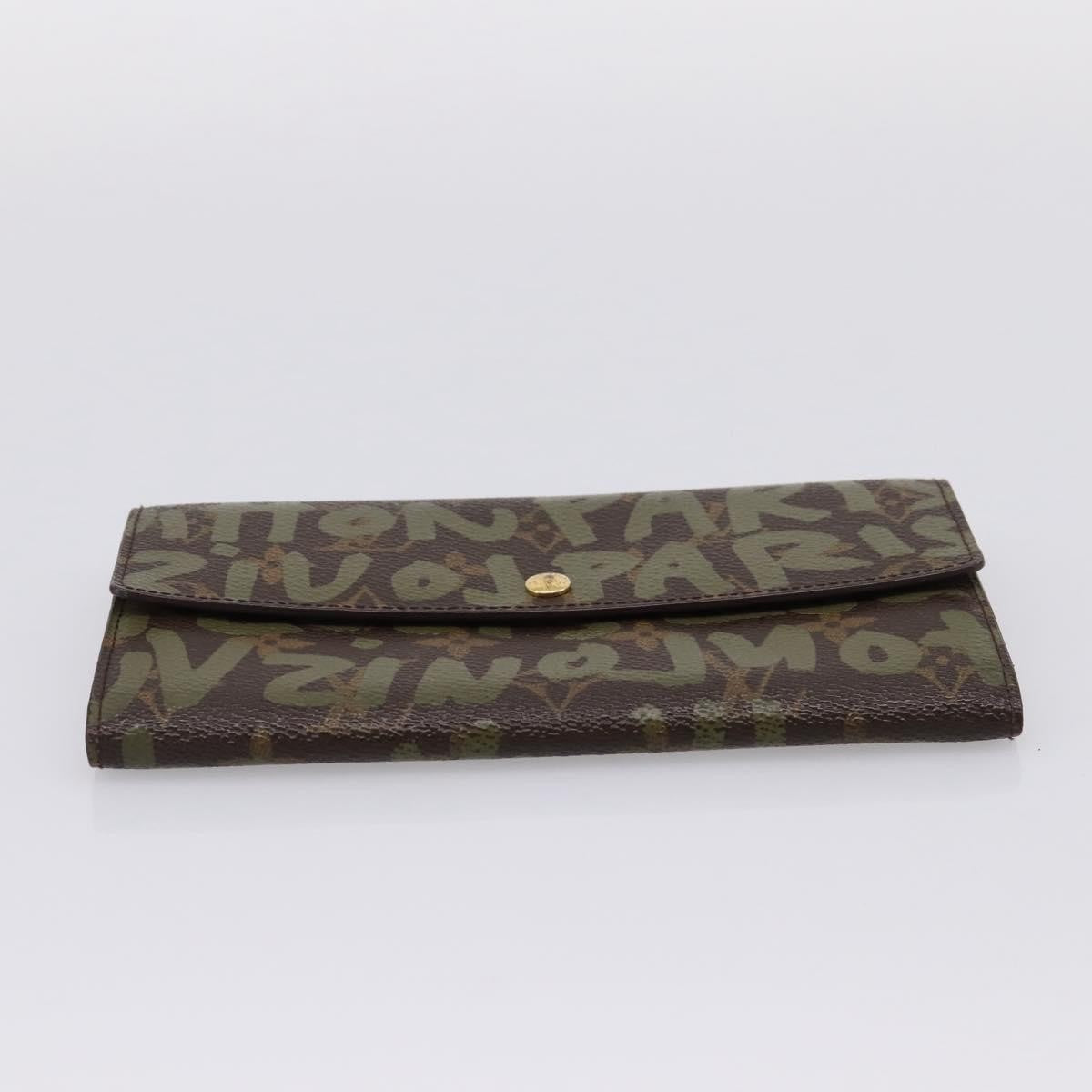 Louis Vuitton Sarah Limited Edition Monogram Graffiti, Khaki, Canvas, Wallet