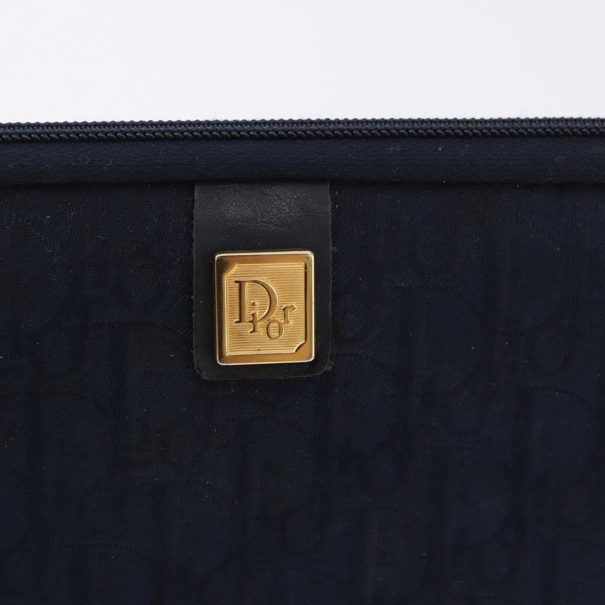 Christian Dior Trotter Clutch Trotter Canvas, Navy, Canvas, Clutch