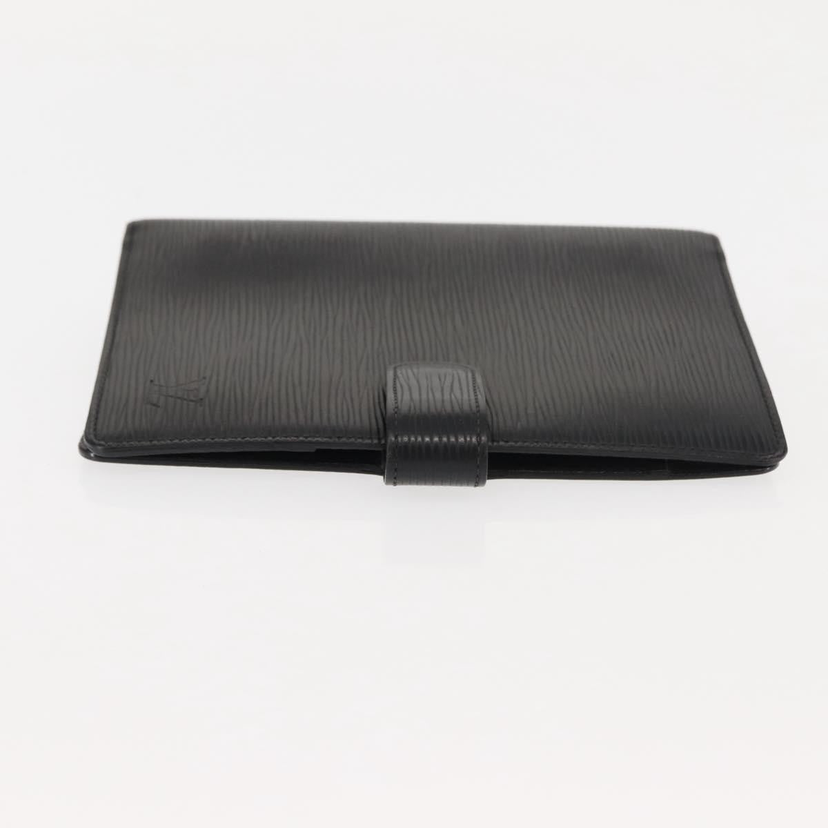 Louis Vuitton Agenda Cover Epi Leather, Black, Leather, Wallet