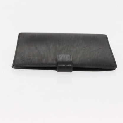 Louis Vuitton Agenda Cover Epi Leather, Black, Leather, Wallet