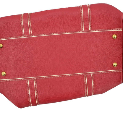 Louis Vuitton Carryall Leather, Red, Leather, Travel Bag